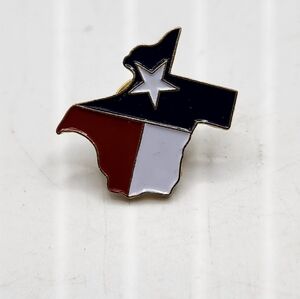 Texas Lone Star Lapel Pin Red White and Blue State Flag 1"